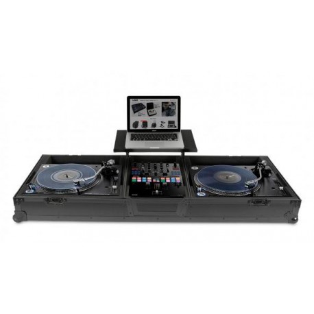 U91028BL2 - FC Set PLX9/SL1200 Black MK2 Plus (Laptop Shelf + Wheels)