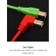 U95005OR - Ultimate Audio Cable USB 2.0 A-B Orange Angled 2m