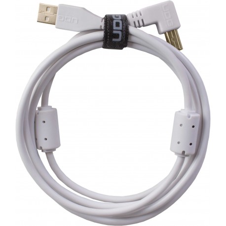 U95006WH - Ultimate Audio Cable USB 2.0 A-B White Angled 3m