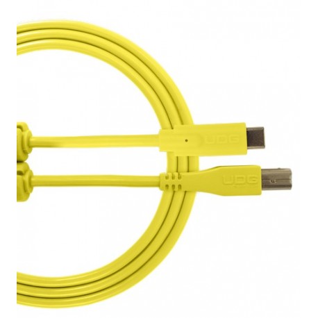 U96001YL - Ultimate Audio Cable USB 2.0 C-B Yellow Straight 1,5m