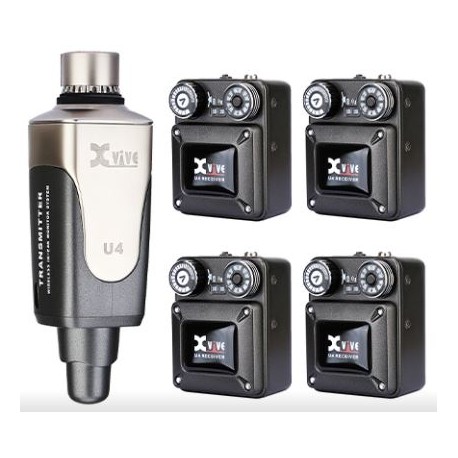 U4R4 (1 emisor + 4 receptores) - Para In-Ear