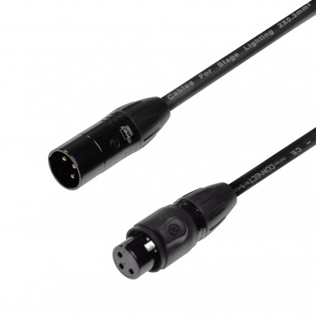 CABLE DATA DMX XLR3 10,0m - DMX 3-pin cable