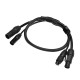 CABLE COMBO POWER-DATA XLR3 0,5m - Hybrid power and data cable combining TrueCON power and 3-pin XLR DMX in a single line