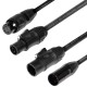 CABLE COMBO POWER-DATA XLR5 0,5 m  - Hybrid power and data cable combining TrueCON power and 5-pin XLR DMX in a single line